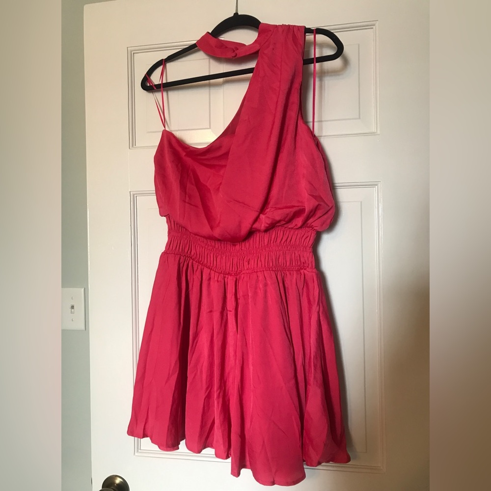 💖🎀Large Raspberry Pink One Shoulder Dress🎀💖 - Picture 3 of 5
